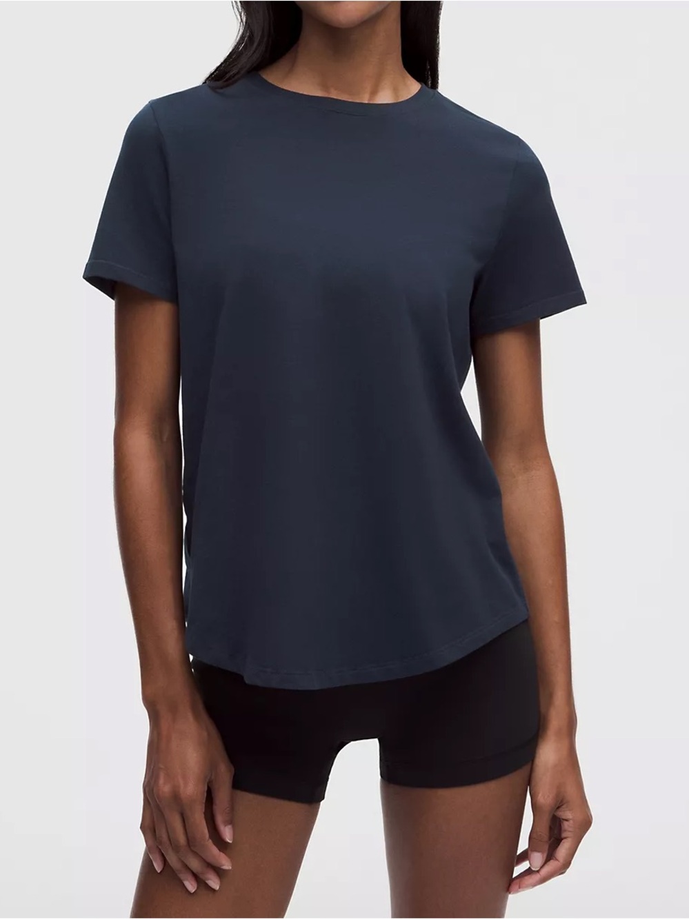 NWT Classic Crewneck Short-Sleeve Top - Navy